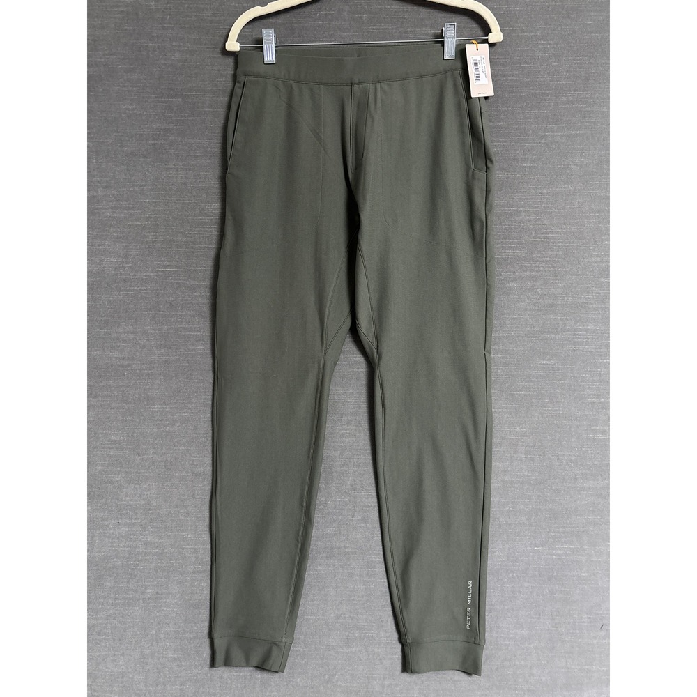 Peter Millar Atlas Jogger Mens S Olive Green Performance Tech Pants Athletic